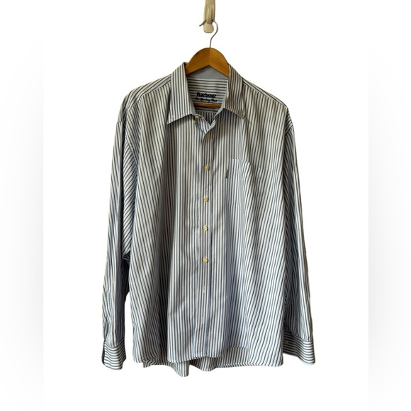 Barbour Stripped Oxford Button Down Long Sleeve Men’s Size 2XL Tailored Fit - Picture 2 of 12